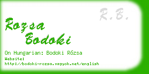 rozsa bodoki business card